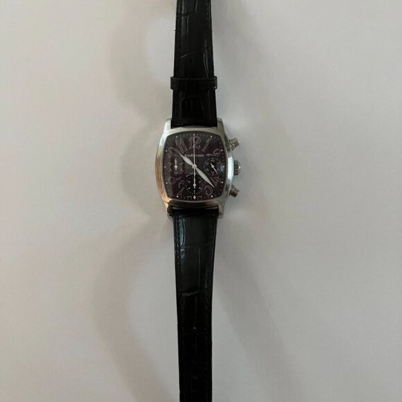 Jean Richard TV screen Chronograph Automatic Watch Purple Color 25mm Swiss Made - Picture 10 of 12